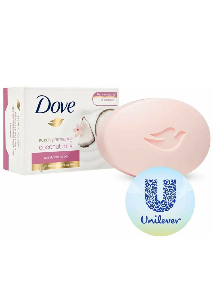 ТВЕРДОЕ КРЕМ МЫЛО DOVE COCONAT MILK КОКОС 48x90Г