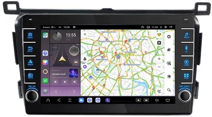 Магнитола для Toyota RAV4 XA40 2012-2019 - Kuberg OL-9607 (кнопки и крутилки) Android 13, Быстрая, CarPlay, 4G SIM-слот