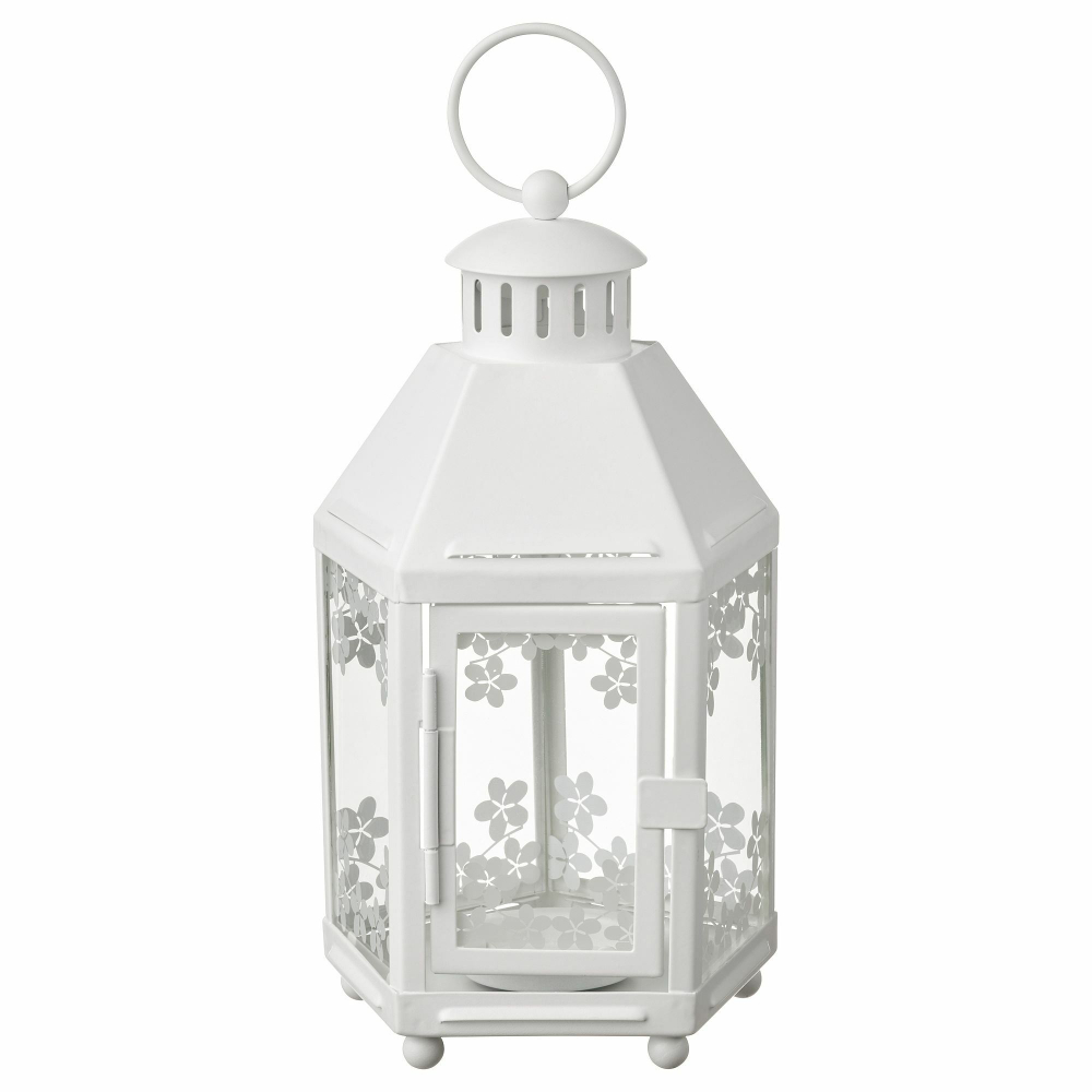 Подсвечник фонарь IKEA KRINGSYNT (КРИНГСИНТ), Белый, 21 см