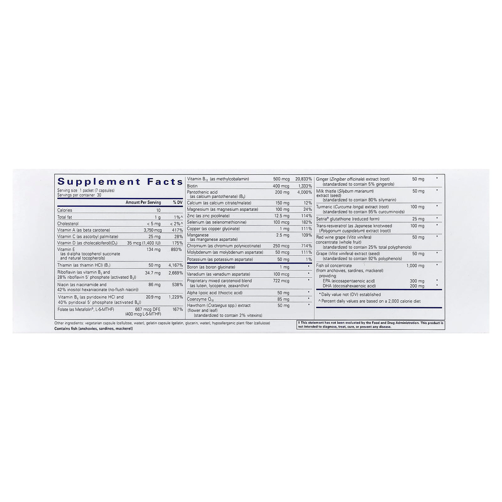 Pure Encapsulations, Ultra Pure Pack With Metafolin® L-5-MTHF, 30 Packets