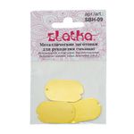 Заготовки для чеканки 3.7х1.7 см, 15 шт (5х3 шт), №02 золото, Zlatka SBH-09