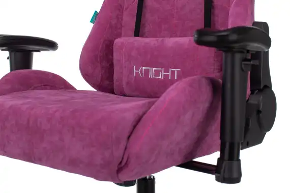 Кресло игровое Zombie Viking Knight малиновый Light-15 с подголов. крестов. металл