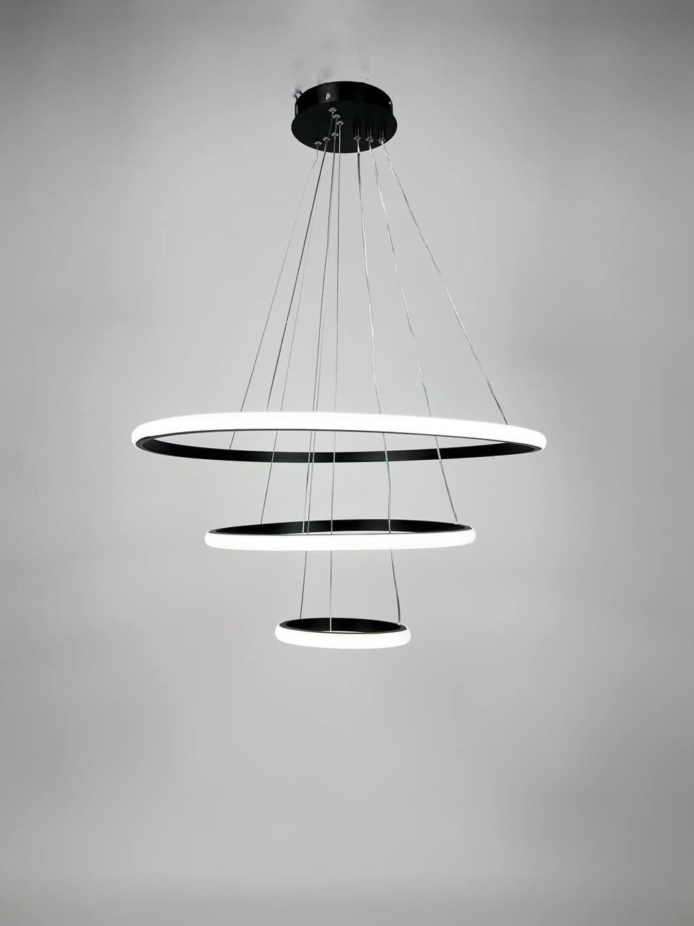 Люстра подвесная светодиодная Lanbos 58098, 70 Вт LED, черная