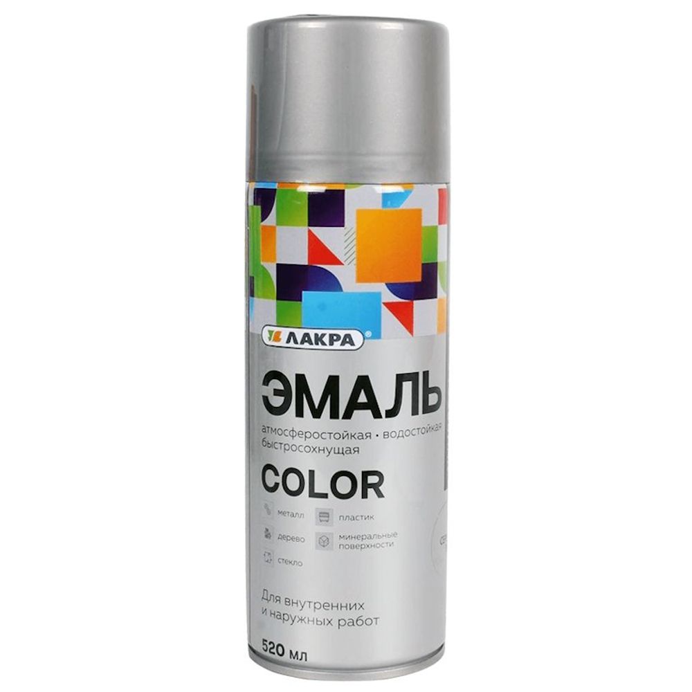 Эмаль аэроз. Лакра Color универс. желтая 520мл (200г) /41 Эмаль аэроз. Лакра Color универс. желтая 520мл (200г) /41