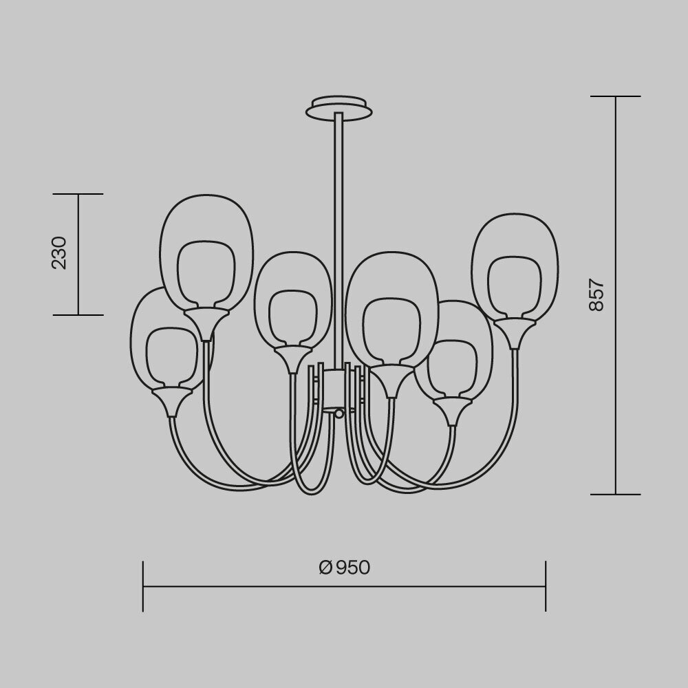 Потолочная люстра Maytoni Aura MOD016PL-06BS