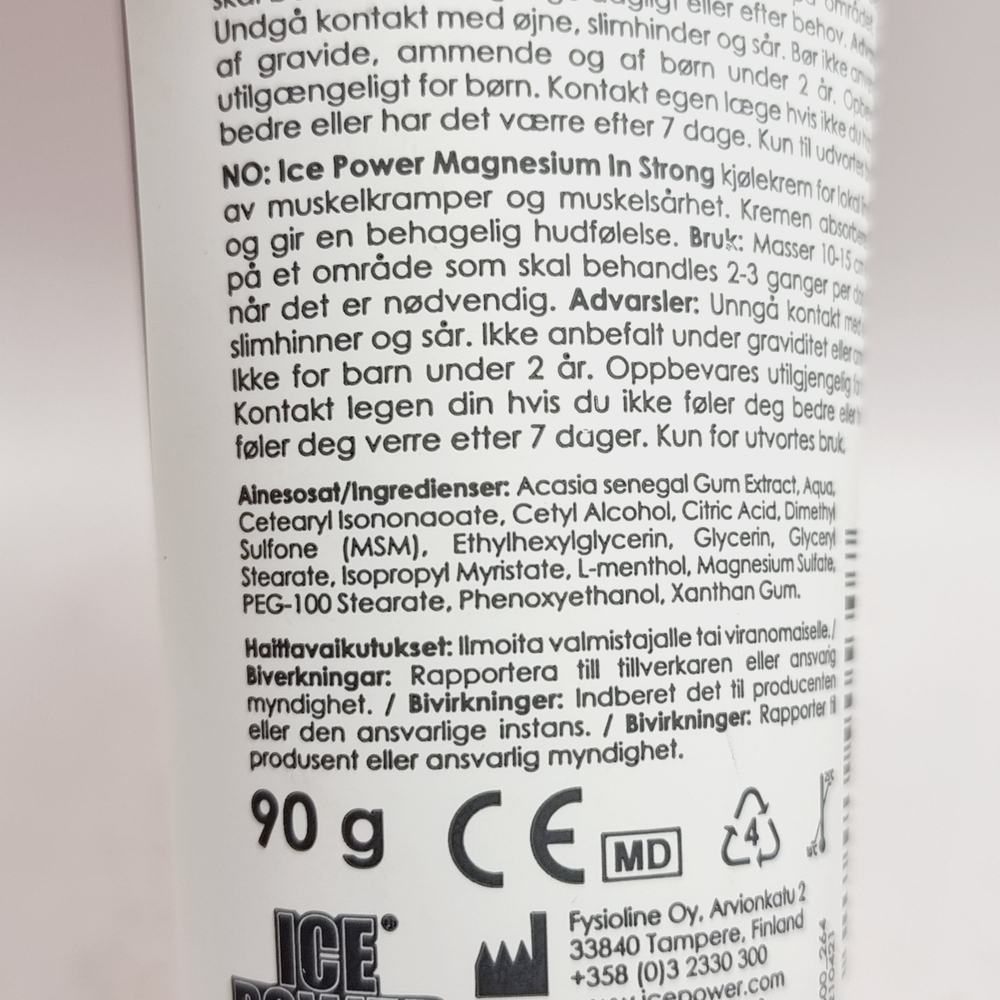 Крем с магнием охлаждающий Magnesium In Strong 90 г ( Из Финляндии )