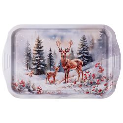 ПОДНОС СЕРВИРОВОЧНЫЙ AGNESS "ЗИМНЯЯ СКАЗКА" ПРЯМОУГОЛЬНЫЙ 40*25*2 СМ