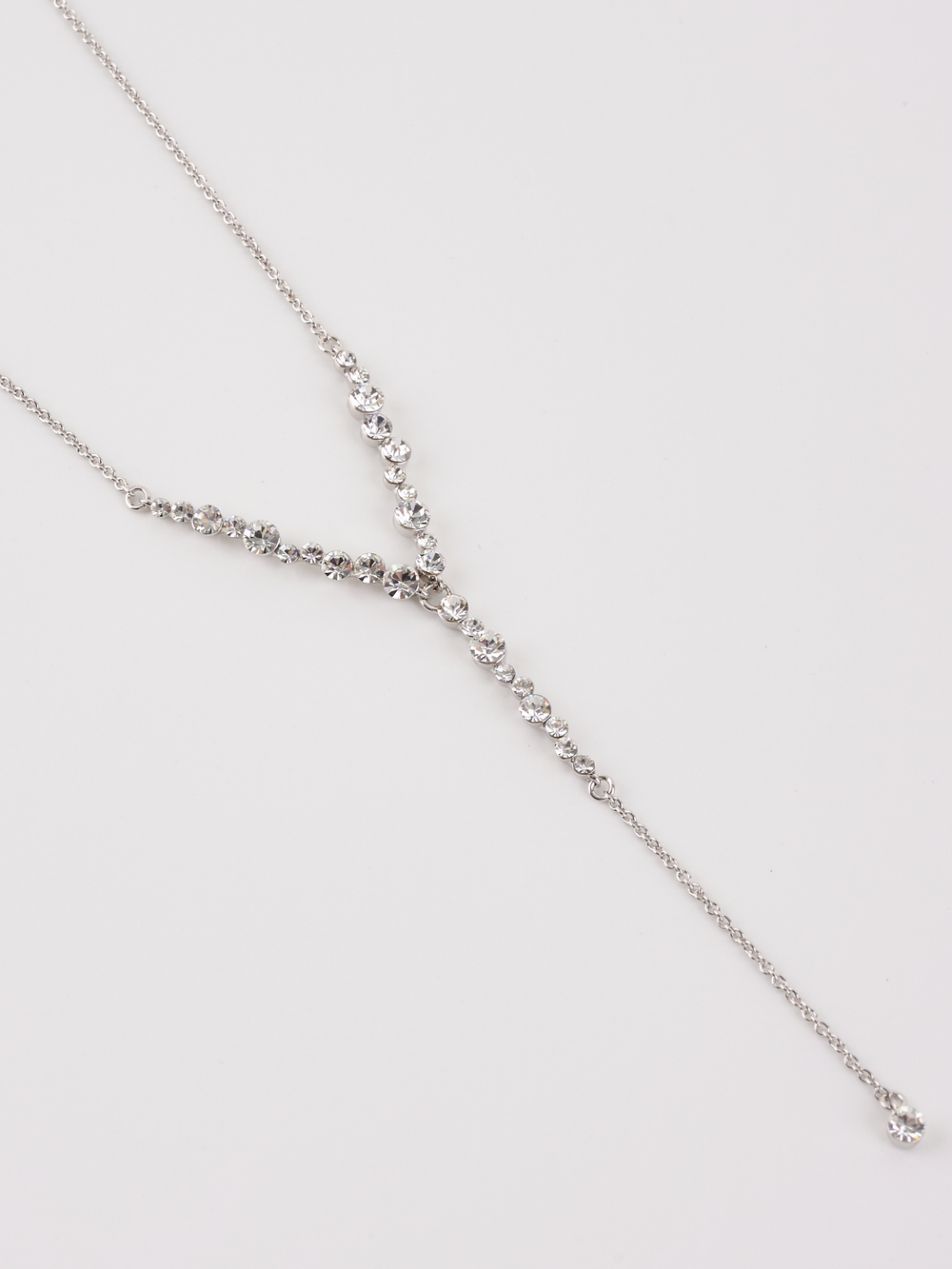 Колье-чокер Лика с подвеской из белых кристаллов Swarovski в родии