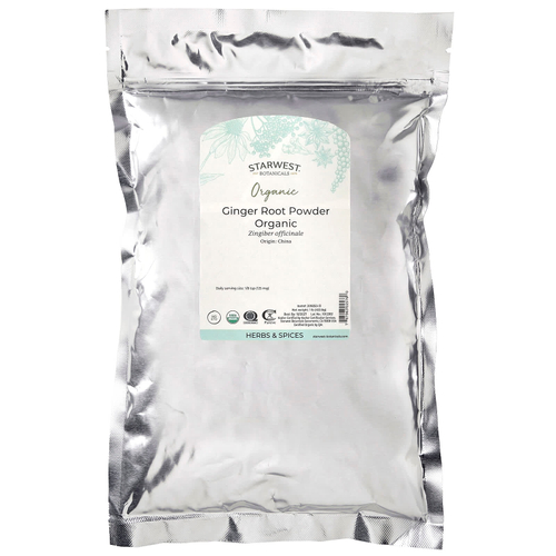 Starwest Botanicals, органический порошок из корня имбиря, 453,6 г (1 фунт)
