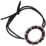 Резинка для волос 1шт «Кокетка - Aks Bambina chain», круг, микс 2 цвета, d-5см