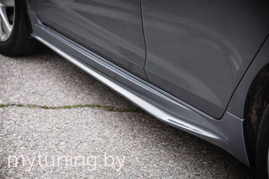 Накладки на пороги до брызговиков для Hyundai Solaris II