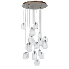 Подвесной светильник Jewel Ø60 см, прозрачный, медный