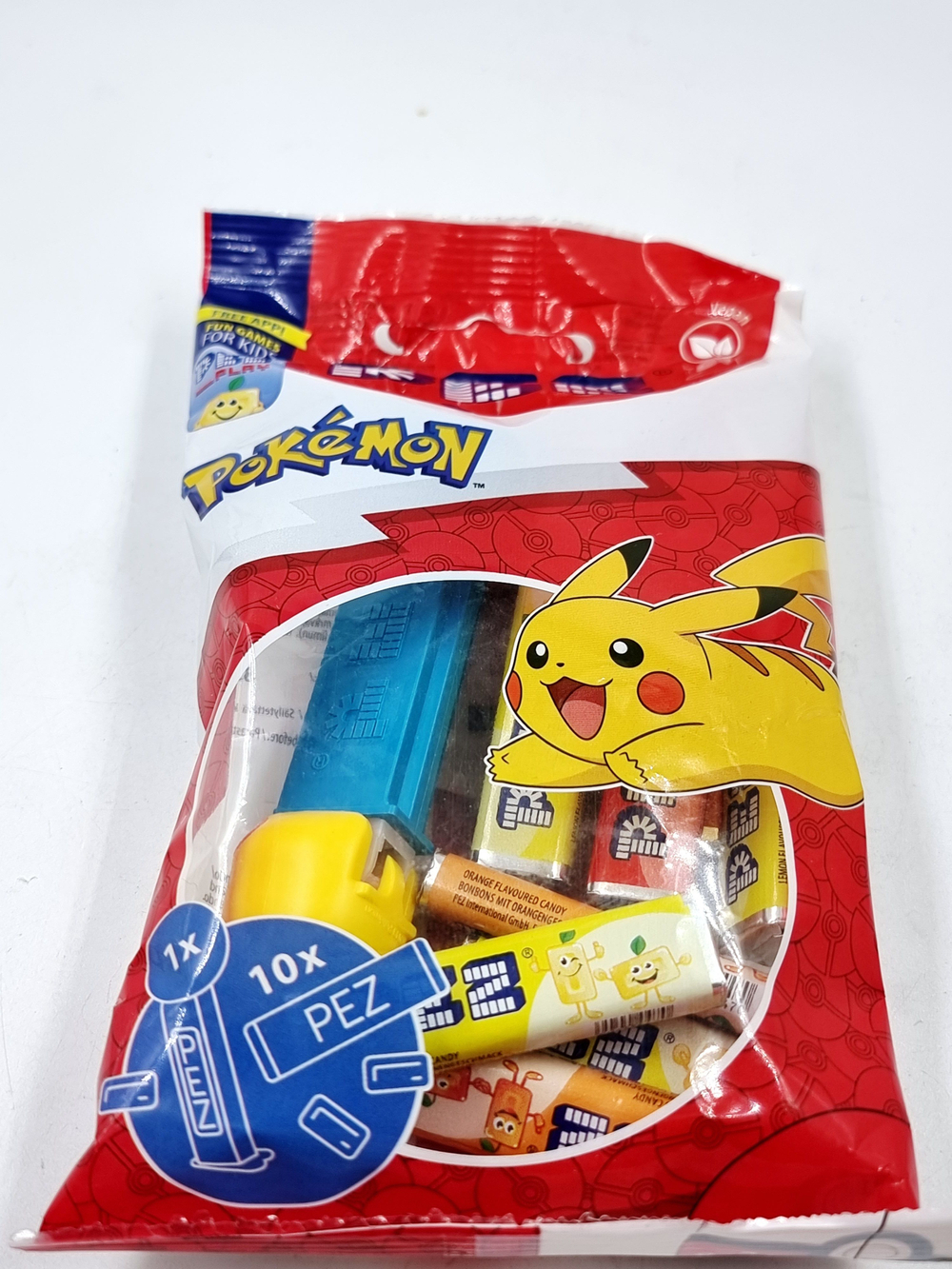 Конфеты с игрушкой дозатором PEZ + 10 сменных блоков с фруктовым вкусом 85 г (Австрия)