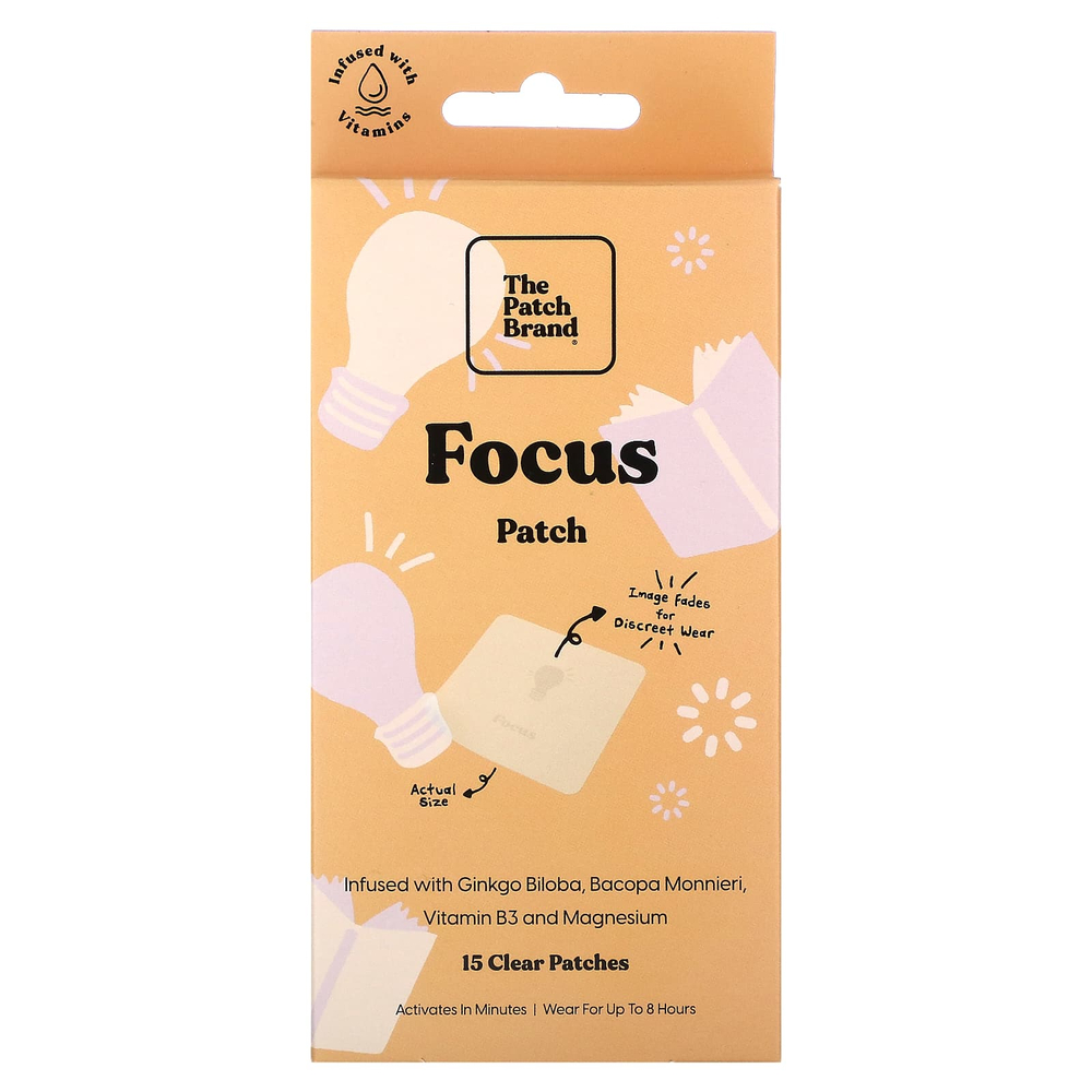 The Patch Brand, Focus Patch, патчи для концентрации внимания, 15 очищающих патчей
