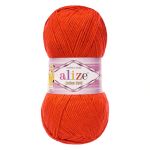 Пряжа Alize (Ализе) Cotton Gold / уп.5 мот. по 100 г, 330м, 056 красный A