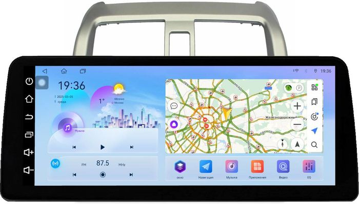 Магнитола для Honda Airwave 2005-2010 - FarCar монитор 12.3" 2K QLED на Android 14, Быстрая, CarPlay, 4G SIM-слот