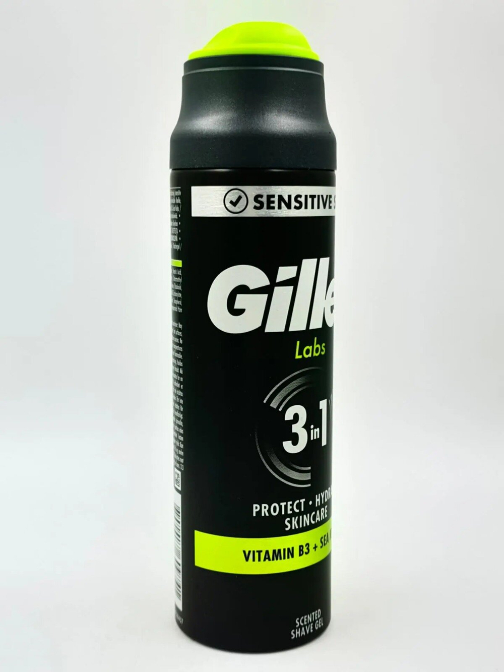 Гель для бритья Gillette Labs Rapid Foaming Shave Gel, с растительными экстрактами и витаминами, 198 мл (США)
