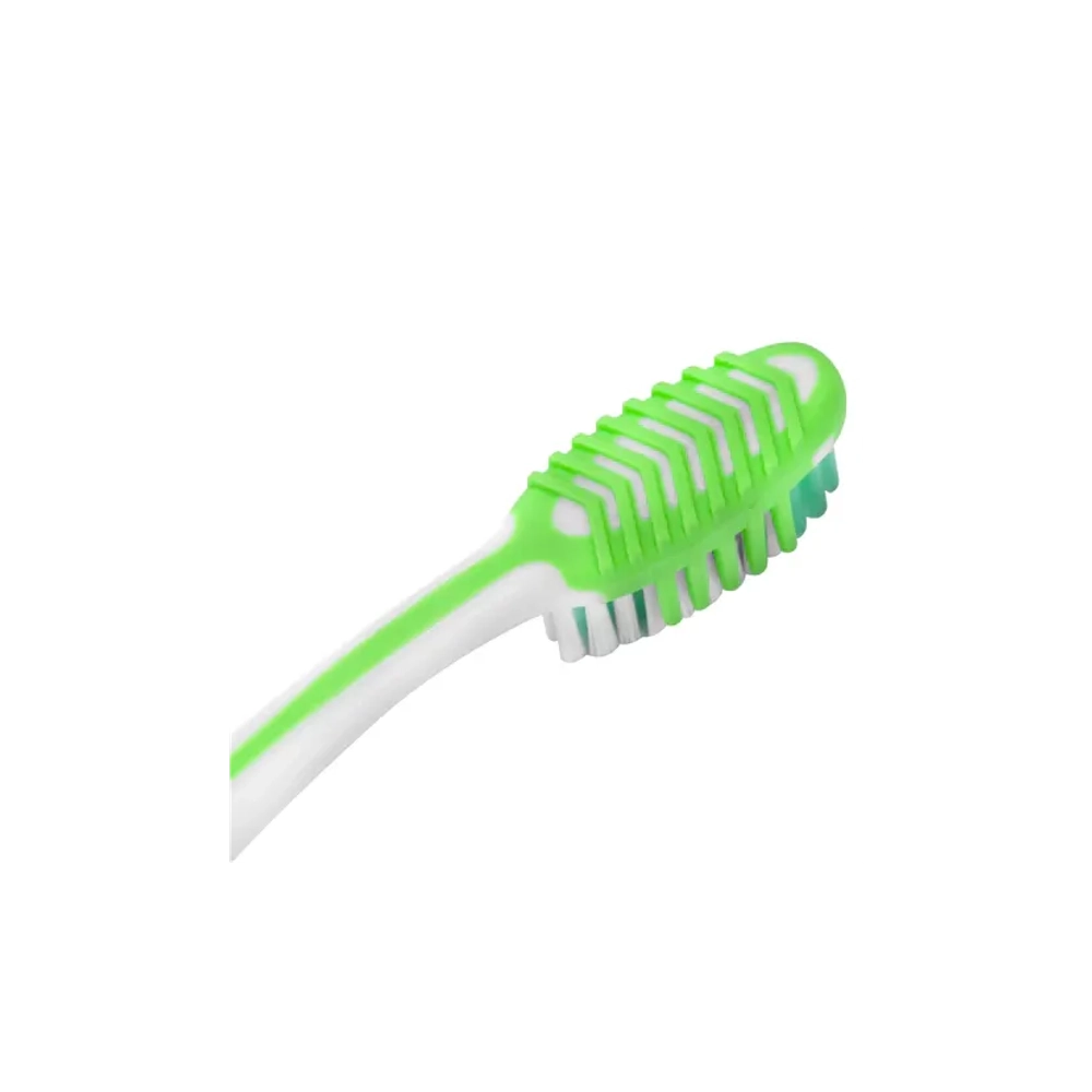 Зубная щетка средней жесткости MASSAGER с массажными щетинками (ассорти 4 цвета), LAIMA DENT, 609318