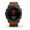 Garmin epix Pro (Gen 2) Sapphire Edition 51 мм, титановый угольно-серый, DLC, коричневый кожаный ремешок