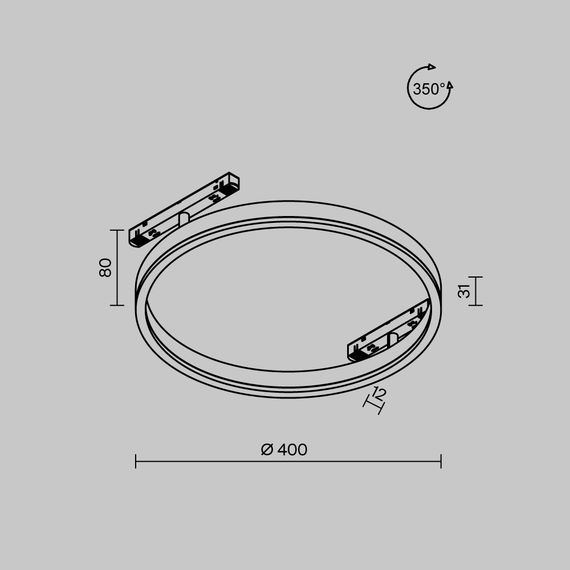 Трековый светильник Maytoni Technical TR227-2-24W3K-B