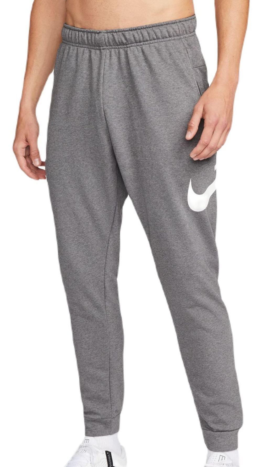 Мужские теннисные штаны Nike Dry Pant Taper FA Swoosh - серый