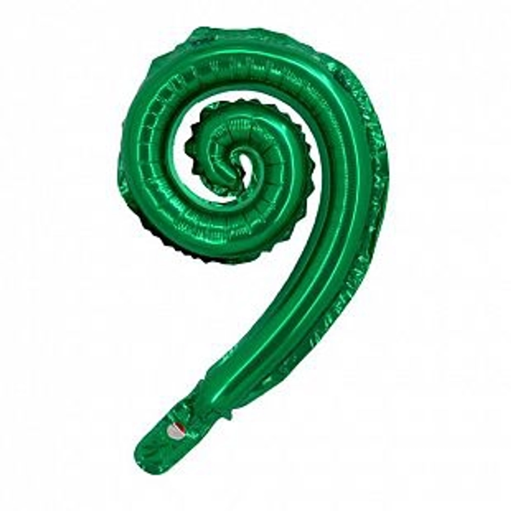 K Шар (17''/43 см) Фигура, Спираль, Зеленый (воздух)