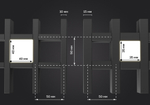 Светильник LED FTP Грильято Домино х3 50х50 (35х35) 6Вт 3000К IP20 330Лм DARKLUM