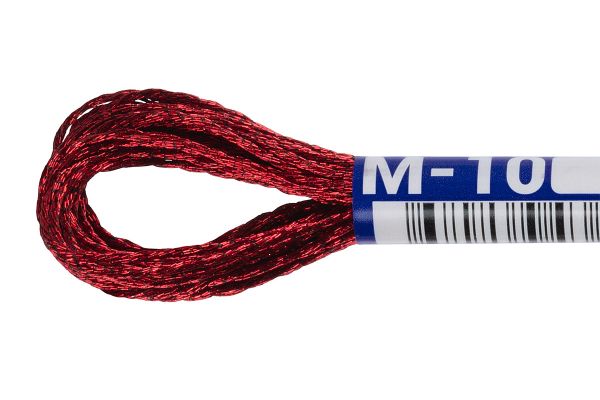 Мулине Gamma металлик, цв.М-10 красный, 12 мотков по 8 метров