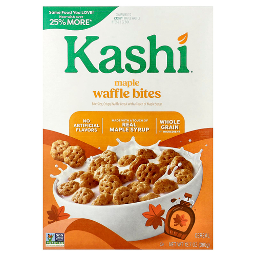 Kashi, вафельные хлопья Bites, кленовый вкус, 360 г (12,7 унции)