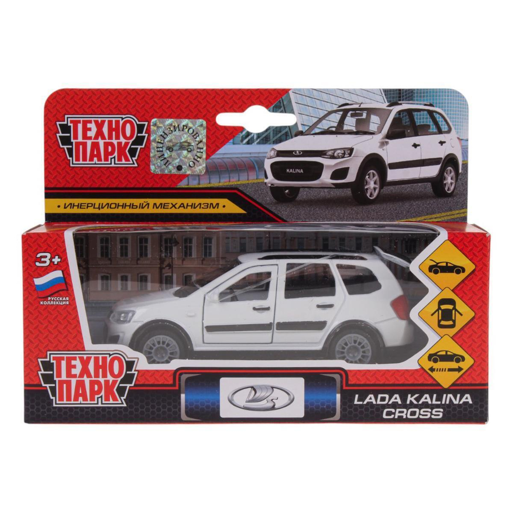 Модель ин. мет. "Lada Kalina Cross" 12см. белый, коробка SB-16-46-N(WT)-WB (Технопарк)