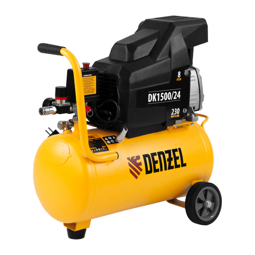 Компрессор воздушный DK1500/24, Х-PRO 1.5 кВт, 230 л/мин, 24 л Denzel