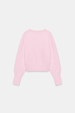 ZARA СВИТЕР ИЗ МЯГКОГО ТРИКОТАЖА, РОЗОВЫЙ