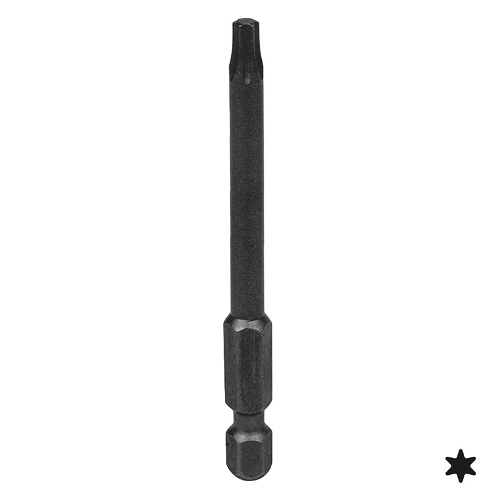 KING TONY (717009T) Вставка (бита) торцевая 1/4", L = 70 мм, TORX, T9, для шуруповерта