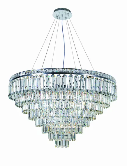 Люстра подвесная NewRgy 2796R/18A CHROME+CLEAR, 18×40 Вт, прозрачная