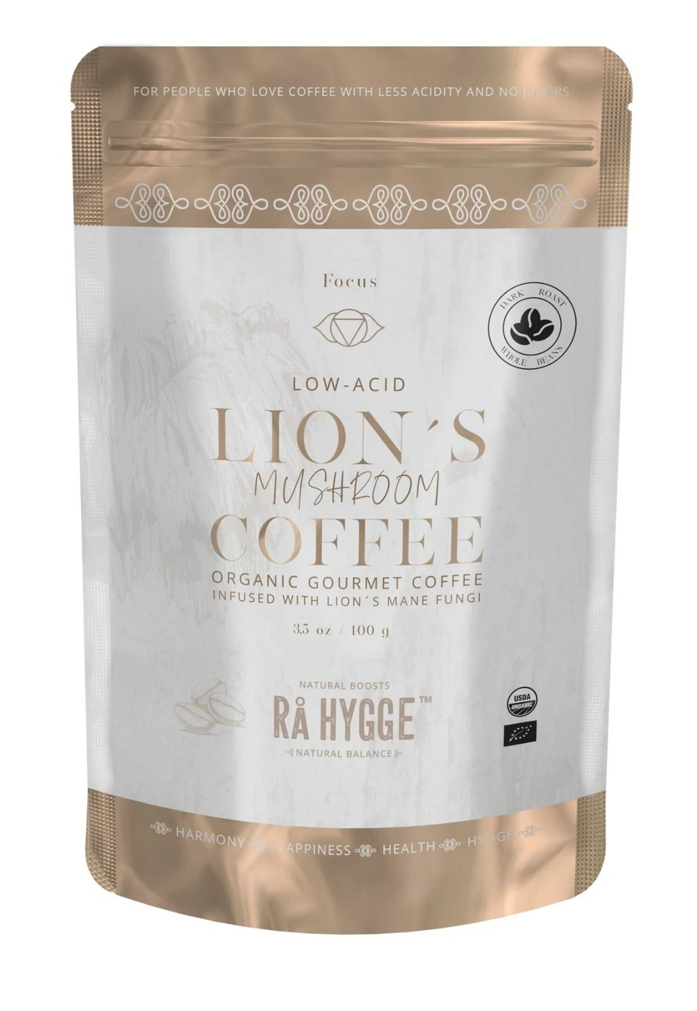 Кофе в зрнах средней обжарки Ra Hygge Lion's Mane 100 г (Из Финляндии)