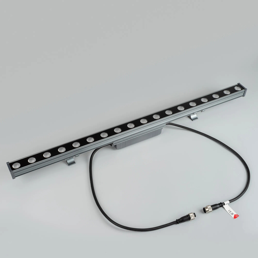 Линейный прожектор AR-LINE-760-18W Warm3000 (GR, 15x60 deg, 230V) (Arlight, IP65 Металл, 3 года) 045371