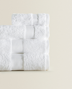 ZARA HOME ПОЛОТЕНЦЕ ИЗ ХЛОПКА ВЫСШЕГО КАЧЕСТВА, БЕЛЫЙ