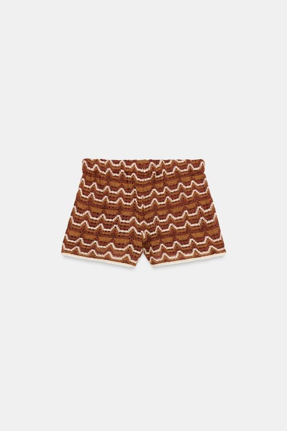 ZARA ШОРТЫ КРОШЕ, ТЕРРАКОТОВЫЙ