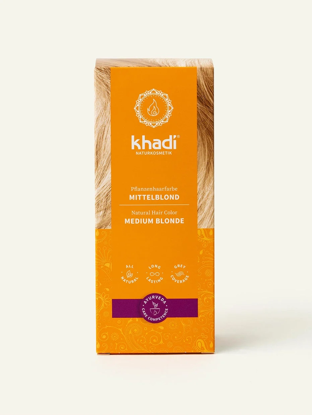 СРЕДНИЙ БЛОНД натуральная краска для волос Khadi Naturprodukte, 100 гр