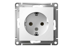 Механизм розетки Systeme Electric (Schneider Electric) 1-м AtlasDesign, с заземлением, 16 А, белый ATN000143