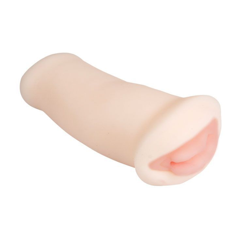 Вибрирующий мастурбатор-вагина с нежными губками Lily - 18 см. (Цвет: телесный)
