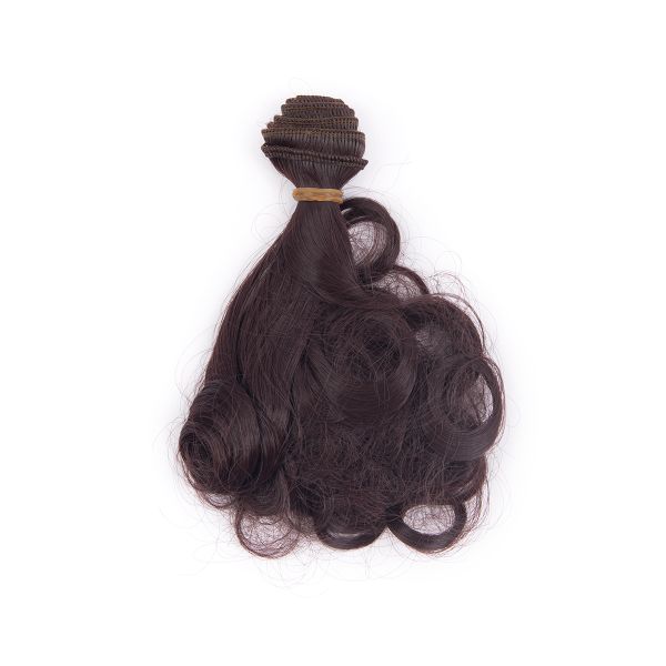 Трессы для кукол 15 см, 100 см, 25 г, 14 т.каштановый, HobbyBe HAR-10