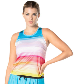 Женский топ теннисный Lucky in Love Tropical Sublime Tropical Bliss Tank - разноцветный