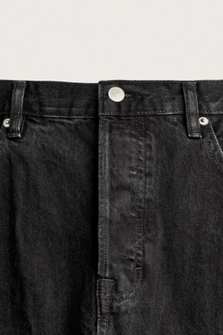 ZARA ДЖИНСЫ BARREL FLARE FIT, ЧЕРНЫЙ