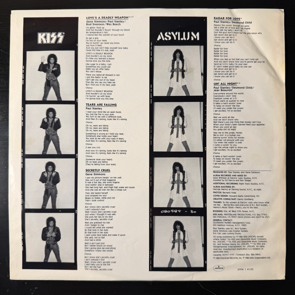 Kiss ‎– Asylum (Канада 1985г.)