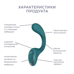 Вибратор для стимуляции зоны G Satisfyer G for Goddess 2, синий