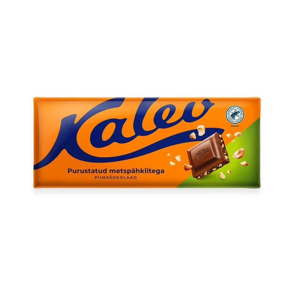 Молочный шоколад Kalev дробленым фундуком 200 г (из Эстонии)