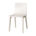 Стул пластиковый Scab Design Smilla Technopolymer, отбеленный бук, лен