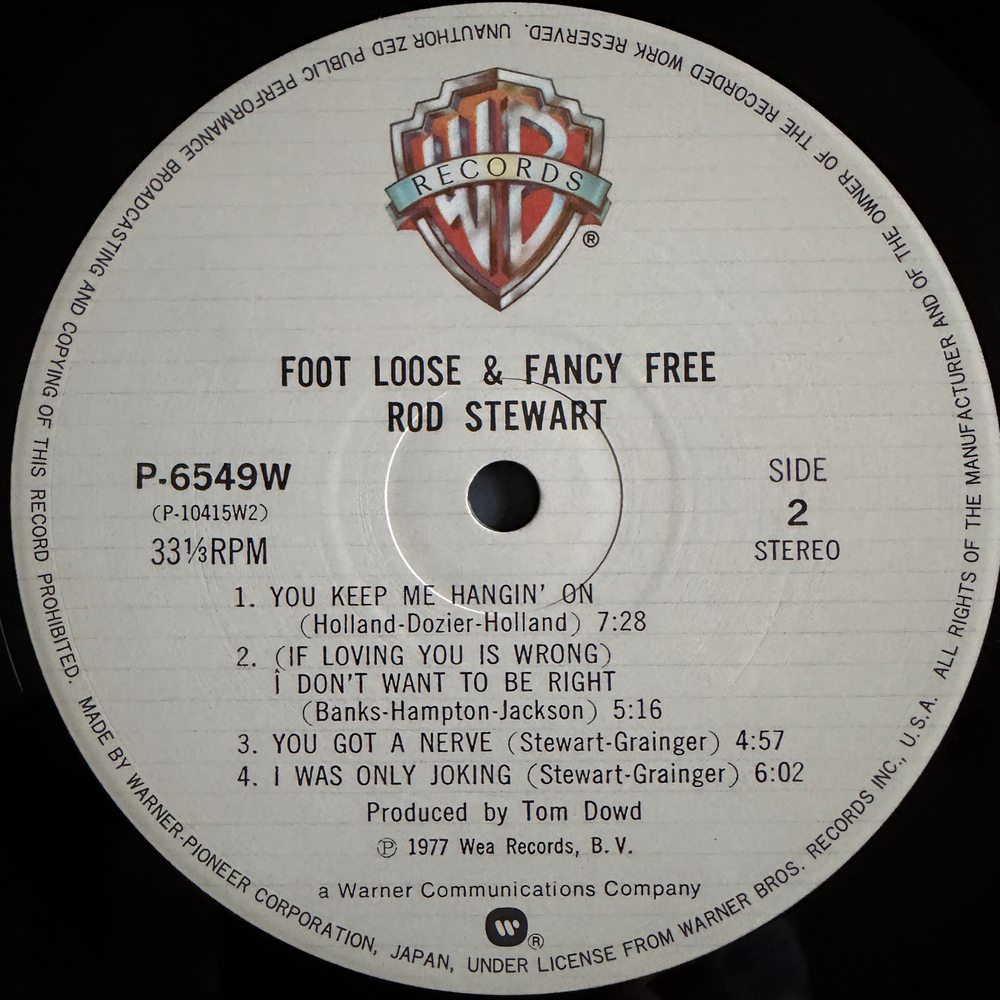 Виниловая пластинка Rod Stewart ‎– Foot Loose & Fancy Free LP