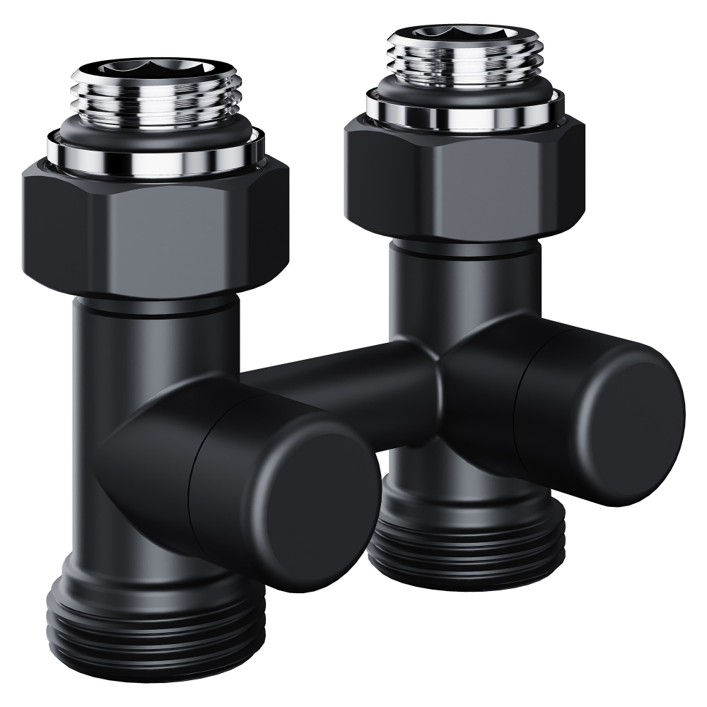 Узел нижнего подключения Royal Thermo Design прямой 1/2quot;х3/4quot; EK (черный)
